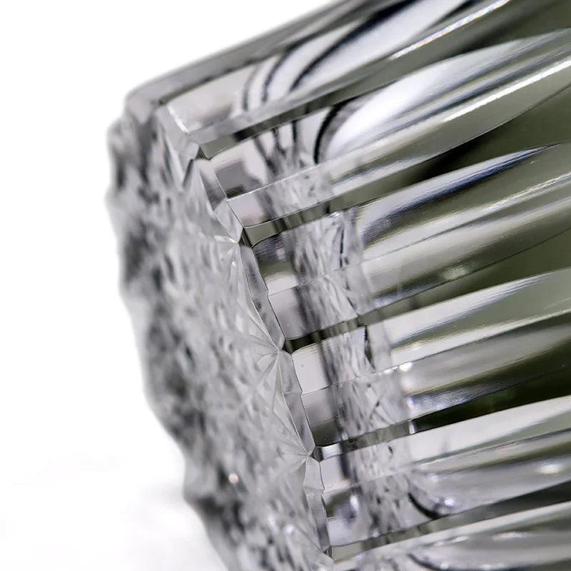 Verre Whisky Cristal Starmine Edo Kiriko Gris — Fabrication Artisanale – | Studio Nichijo Paris