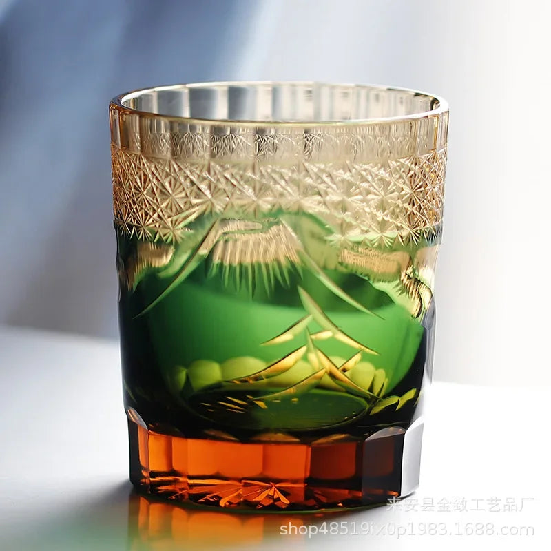 Verre Whisky Cristal Japonais Luxe Rétro — Fabrication Artisanale – Hishi | Studio Nichijo Paris