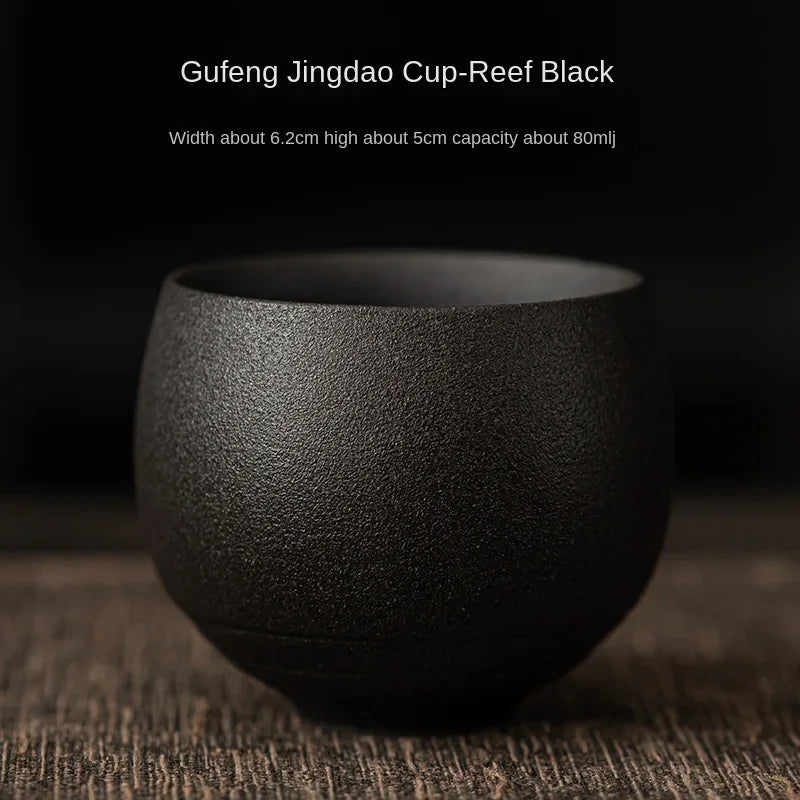 Tasse à Thé en Grès 80 ml — Fabrication Artisanale, Cérémonie du Thé – Jaku 80ml | Studio Nichijo Paris