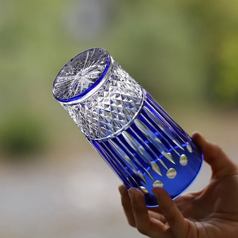 Verre Whisky Cristal Gravé Edo Kiriko — Fabrication Artisanale – | Studio Nichijo Paris