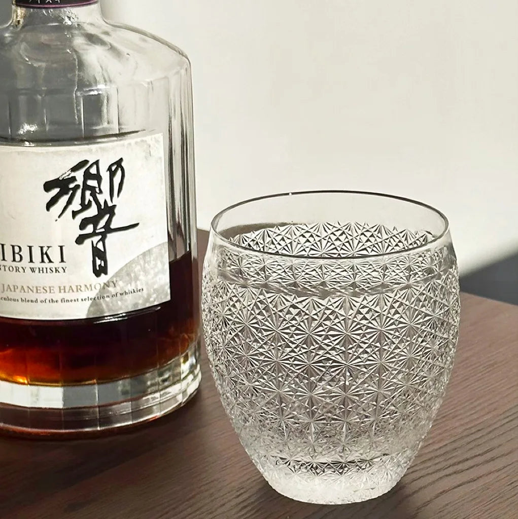 Verre Whisky Cristal Japonais Locke Fait Main Haut de Gamme 300 ml — Fabrication Artisanale – | Studio Nichijo Paris