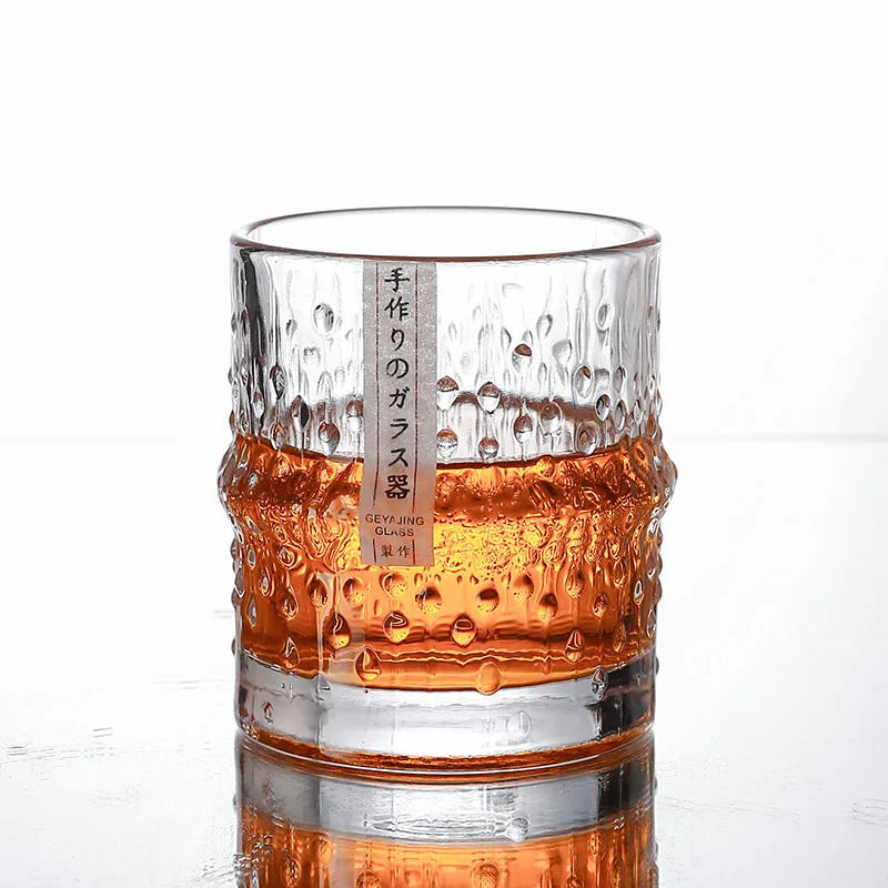 Verre à Whisky en Cristal Motif Bambou – Fabrication Artisanale – | Studio Nichijo Paris