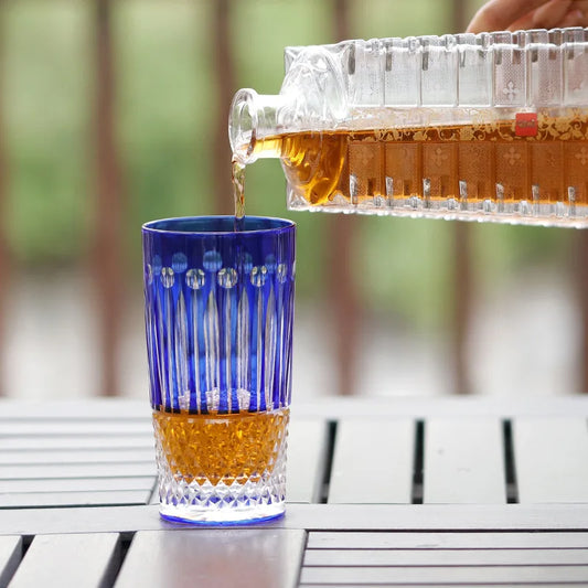 Verre Whisky Cristal Gravé Edo Kiriko — Fabrication Artisanale – | Studio Nichijo Paris