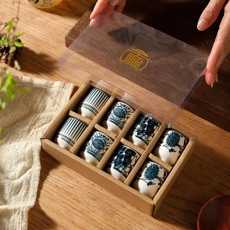 Service à Saké Céramique – Grand Coffret Dégustation – Fabrication Artisanale – Coffret 8 tasses | Studio Nichijo Paris