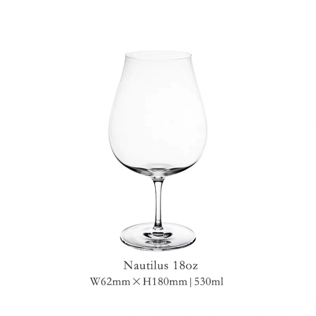 Verre Vin Cristal Ultra-Fin Kimura Japonais Tulipe Apéritif — Fabrication Artisanale – 530 ml | Studio Nichijo Paris