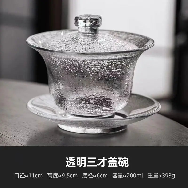 Gaiwan Verre Japonais Résistant à la Chaleur – Fabrication Artisanale – Nagare | Studio Nichijo Paris