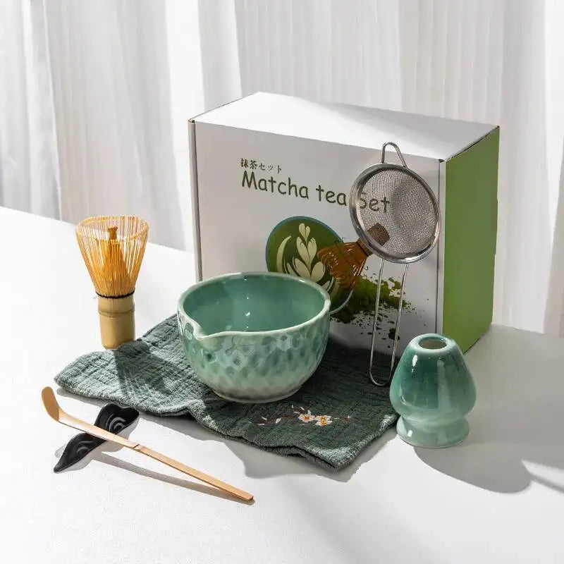 Ensemble Bols Matcha Céramique Émaillée Japonaise — Fabrication Artisanale – | Studio Nichijo Paris