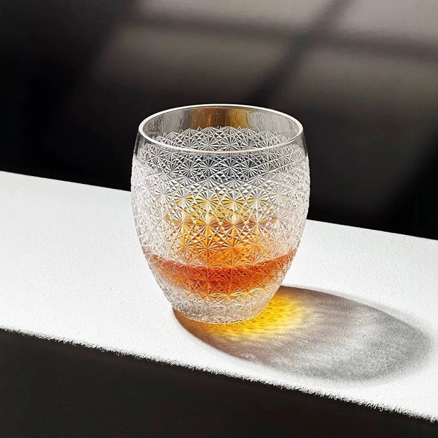 Verre Whisky Cristal Japonais Locke Fait Main Haut de Gamme 300 ml — Fabrication Artisanale – | Studio Nichijo Paris