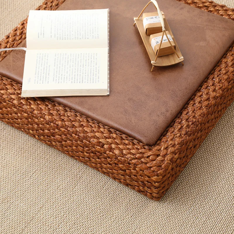 Coussin Sol Tatami Rotin - Wa – | Studio Nichijo Paris