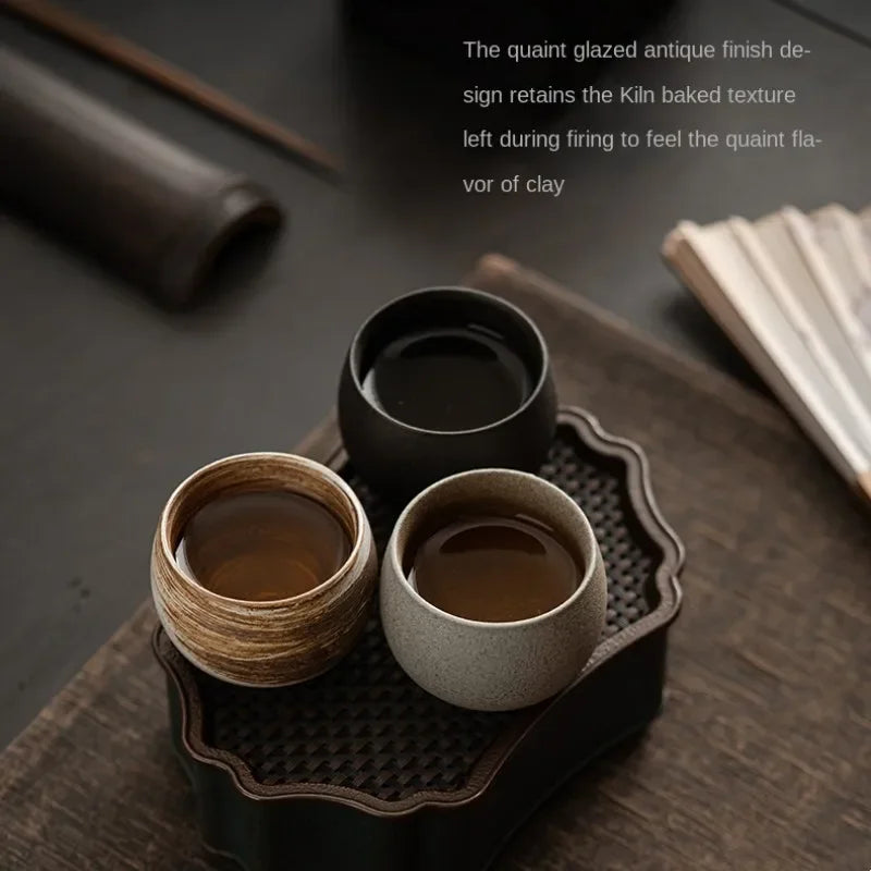 Tasse à Thé Grès Brute Vintage Japonaise – Fabrication Artisanale – | Studio Nichijo Paris