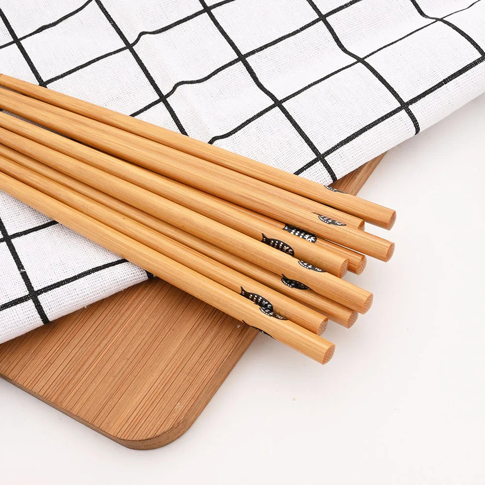 Baguettes Bois Bambou Japonaises Multicolores Lot 5 Paires — Fabrication Artisanale – | Studio Nichijo Paris