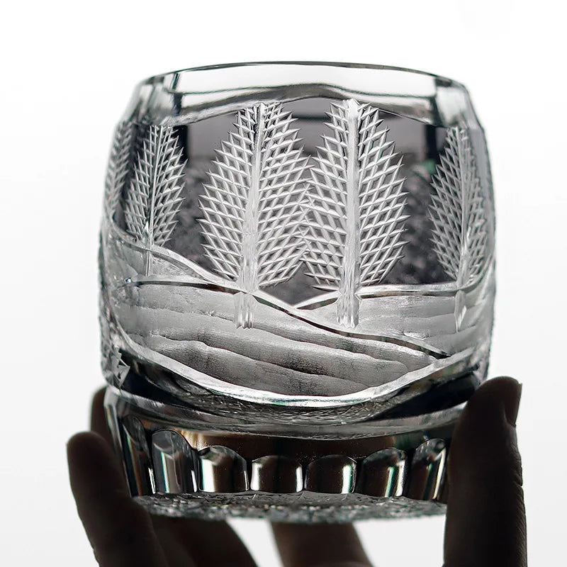 Verre Cristal Whisky Edo Quatre Saisons Nitro — Fabrication Artisanale – | Studio Nichijo Paris
