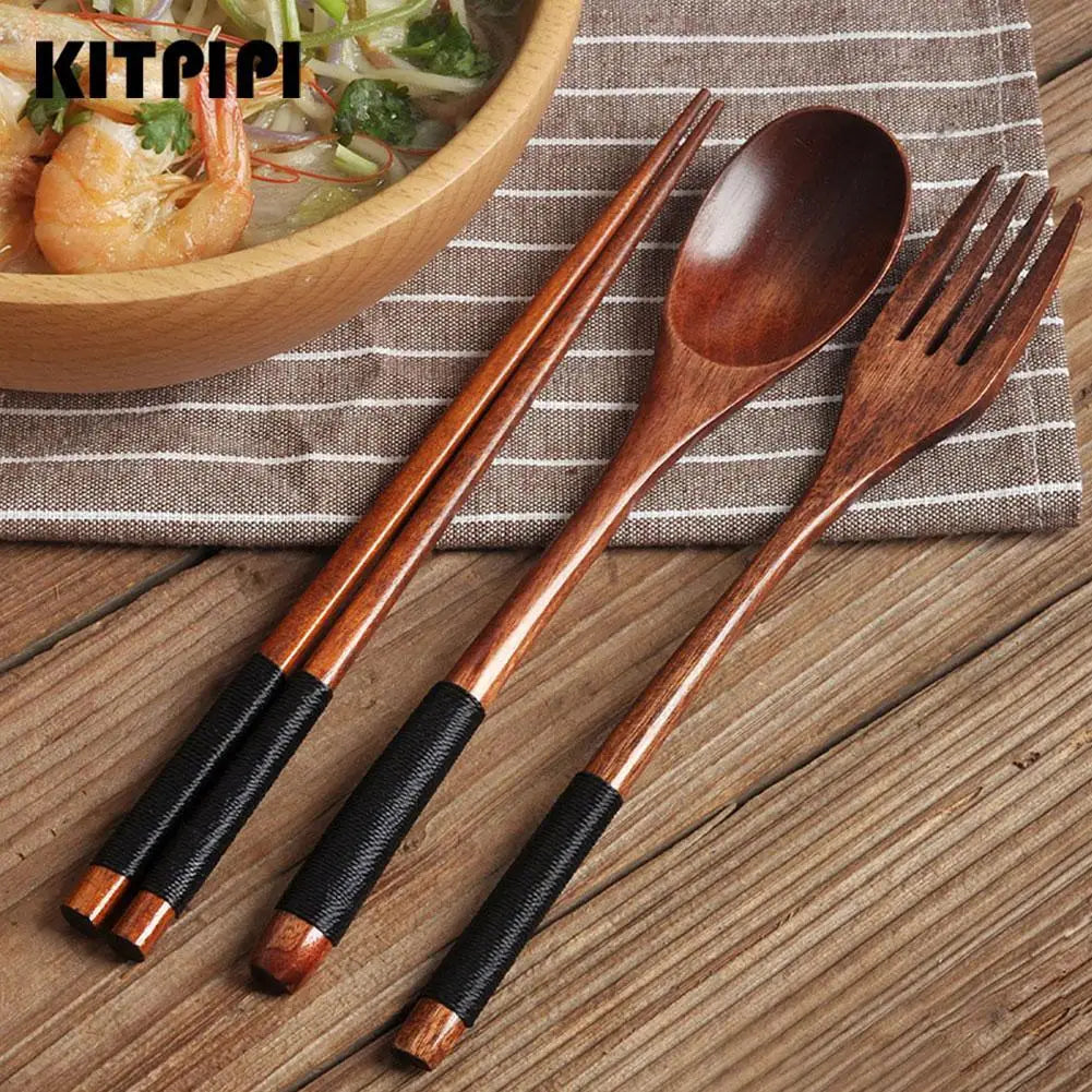 Set Couverts Bois Phoebe Baguettes Cuillère Fourchette Fait Main — Fabrication Artisanale – | Studio Nichijo Paris