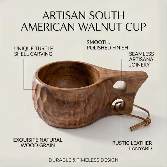 Tasse en bois faite à la main, bois d'acacia, tasse à café, thé, lait, kuksa finlandaise, vaisselle pour le petit-déjeuner à la maison, vaisselle de style japonais – | Studio Nichijo Paris