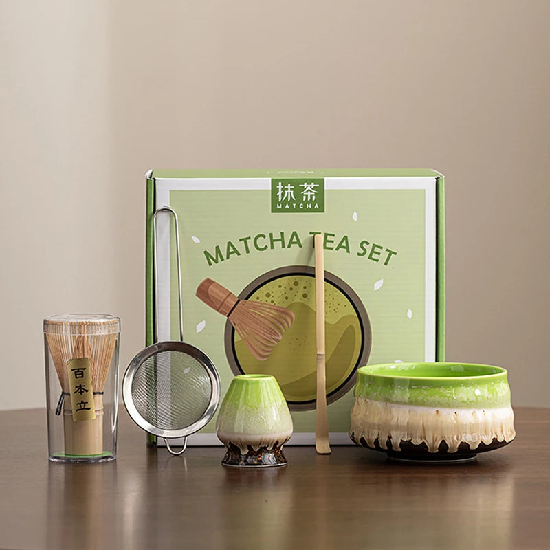 Bol Matcha en Céramique & Fouet Bambou – Fabrication Artisanale – Kit Vert Matcha | Studio Nichijo Paris