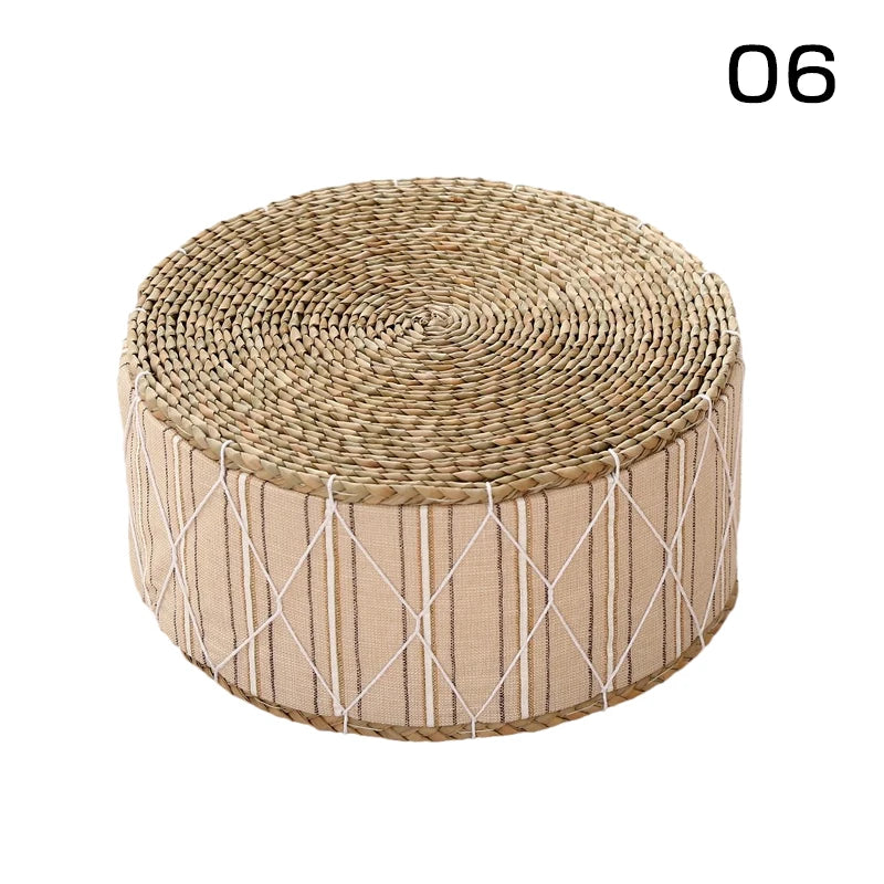 Coussin de Méditation Futon Rond en Paille Naturelle – Nishiki | Studio Nichijo Paris