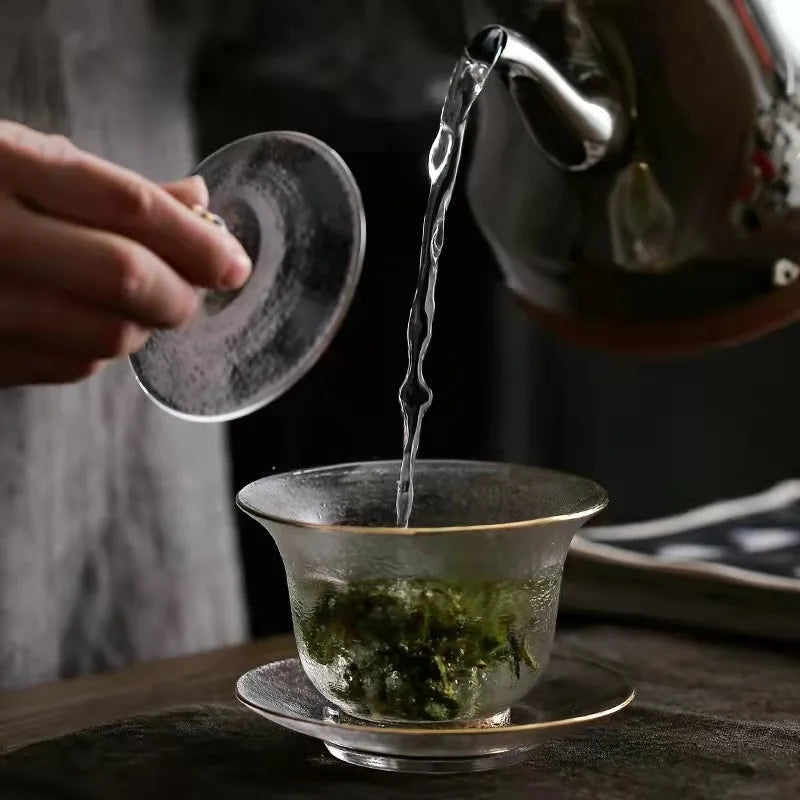 Gaiwan Verre Japonais Résistant à la Chaleur – Fabrication Artisanale – | Studio Nichijo Paris