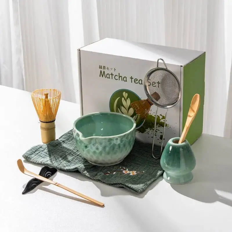 Ensemble Bols Matcha Céramique Émaillée Japonaise — Fabrication Artisanale – | Studio Nichijo Paris