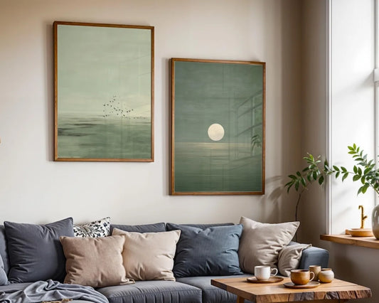 Affiche Coucher de Soleil Bohème – Impression sur Toile Minimaliste Zen