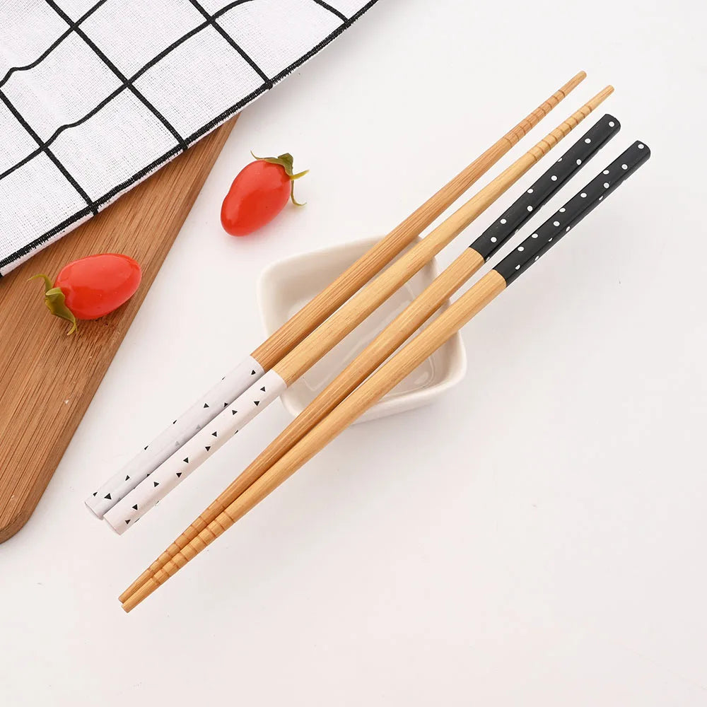Baguettes Bois Bambou Japonaises Multicolores Lot 5 Paires — Fabrication Artisanale – | Studio Nichijo Paris