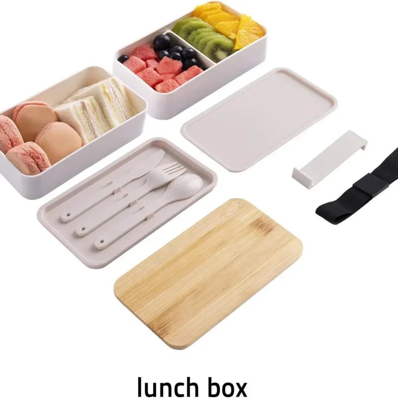 Bento Bois 1200ml – Boîte Repas Micro-ondes Double Couche – | Studio Nichijo Paris