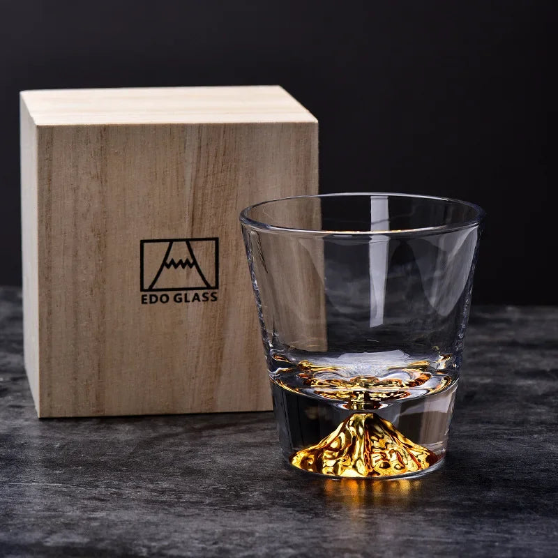 Coffret Cadeau 2 Verres Fuji Cristal Whisky Japonais — Fabrication Artisanale – | Studio Nichijo Paris