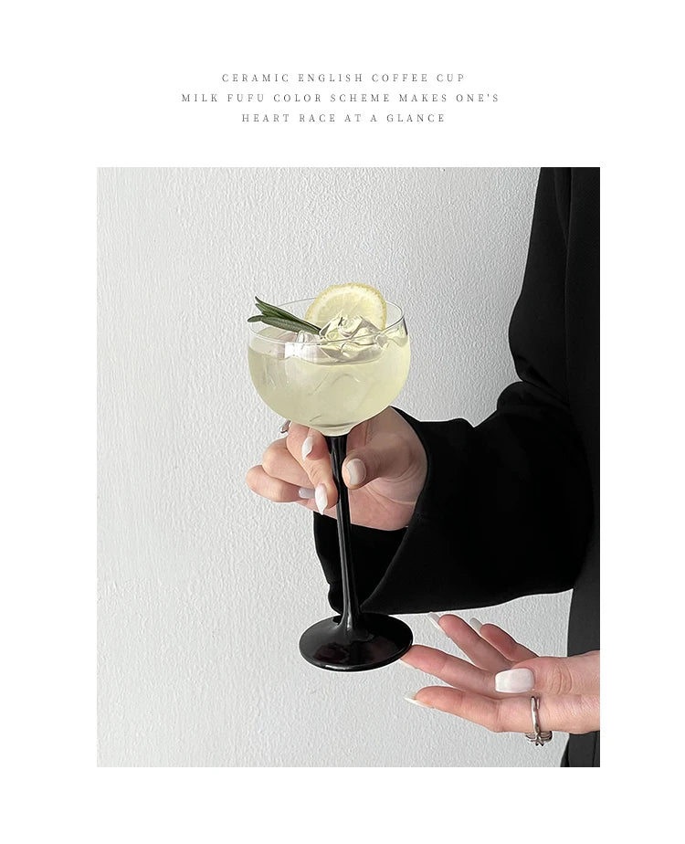 Verre Martini Cocktail Cristal Japonais Tour Pied Haut — Fabrication Artisanale – | Studio Nichijo Paris