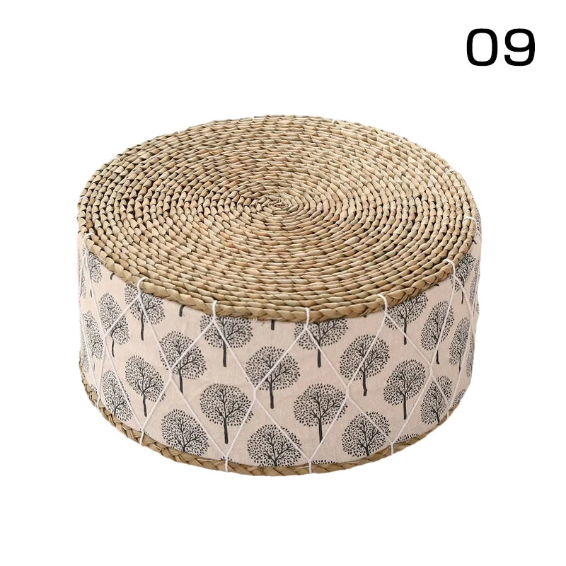 Coussin de Méditation Futon Rond en Paille Naturelle – Shio | Studio Nichijo Paris