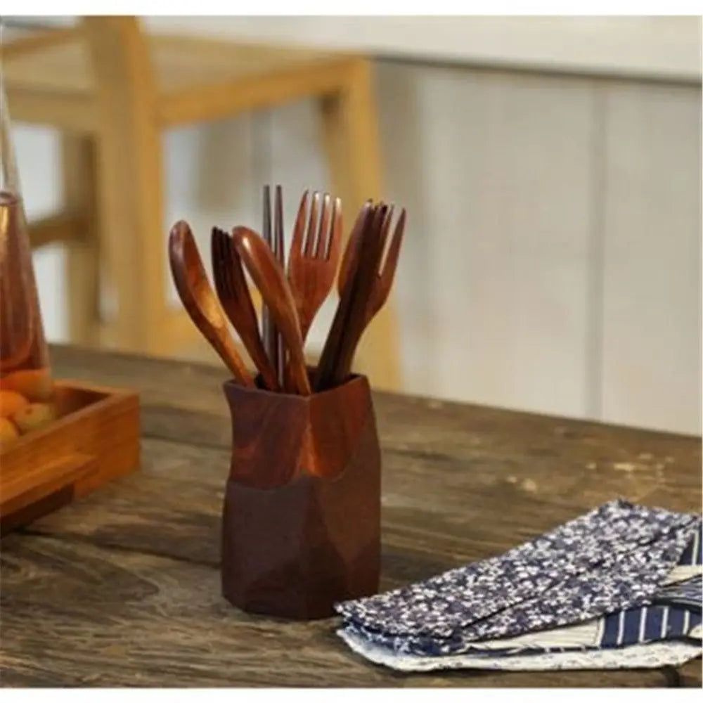 Couverts Voyage Bois Naturel Japonais Baguettes Cuillère Fourchette — Fabrication Artisanale – | Studio Nichijo Paris