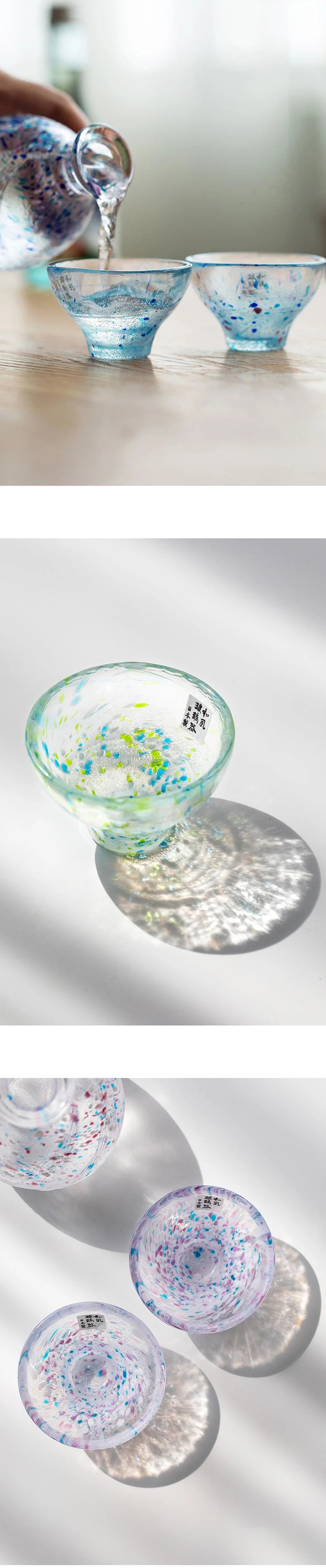 Tasse Thé Verre Cristal 55ml Cérémonie Kung Fu Saké 65 ml — Fabrication Artisanale – | Studio Nichijo Paris