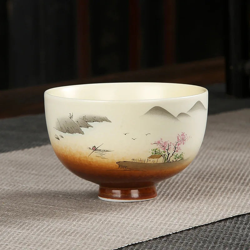 Tasse Céramique Vintage Japonaise Peinte à la Main – Fabrication Artisanale – Sumi 100ML | Studio Nichijo Paris