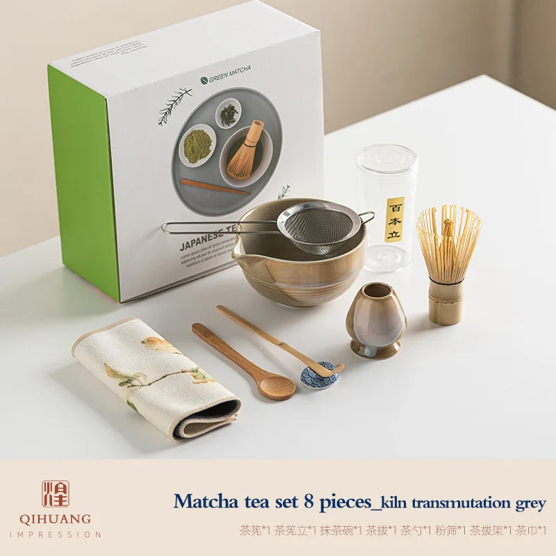 Ensemble Matcha Céramique Bambou 8 Pièces, Fabrication Artisanale – Mucha | Studio Nichijo Paris