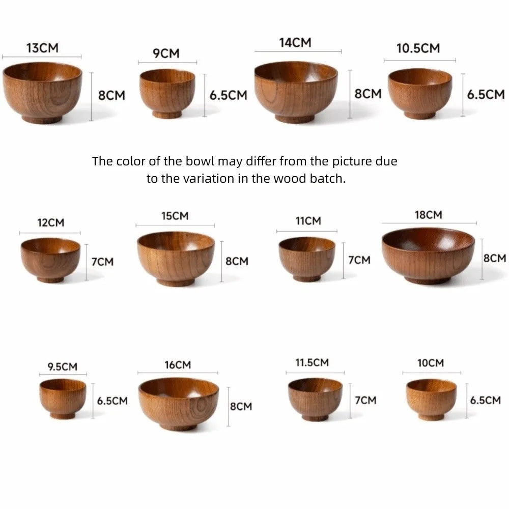 Bol Bois Fait Main Soupe Salade Vaisselle 12 Tailles — Fabrication Artisanale – | Studio Nichijo Paris
