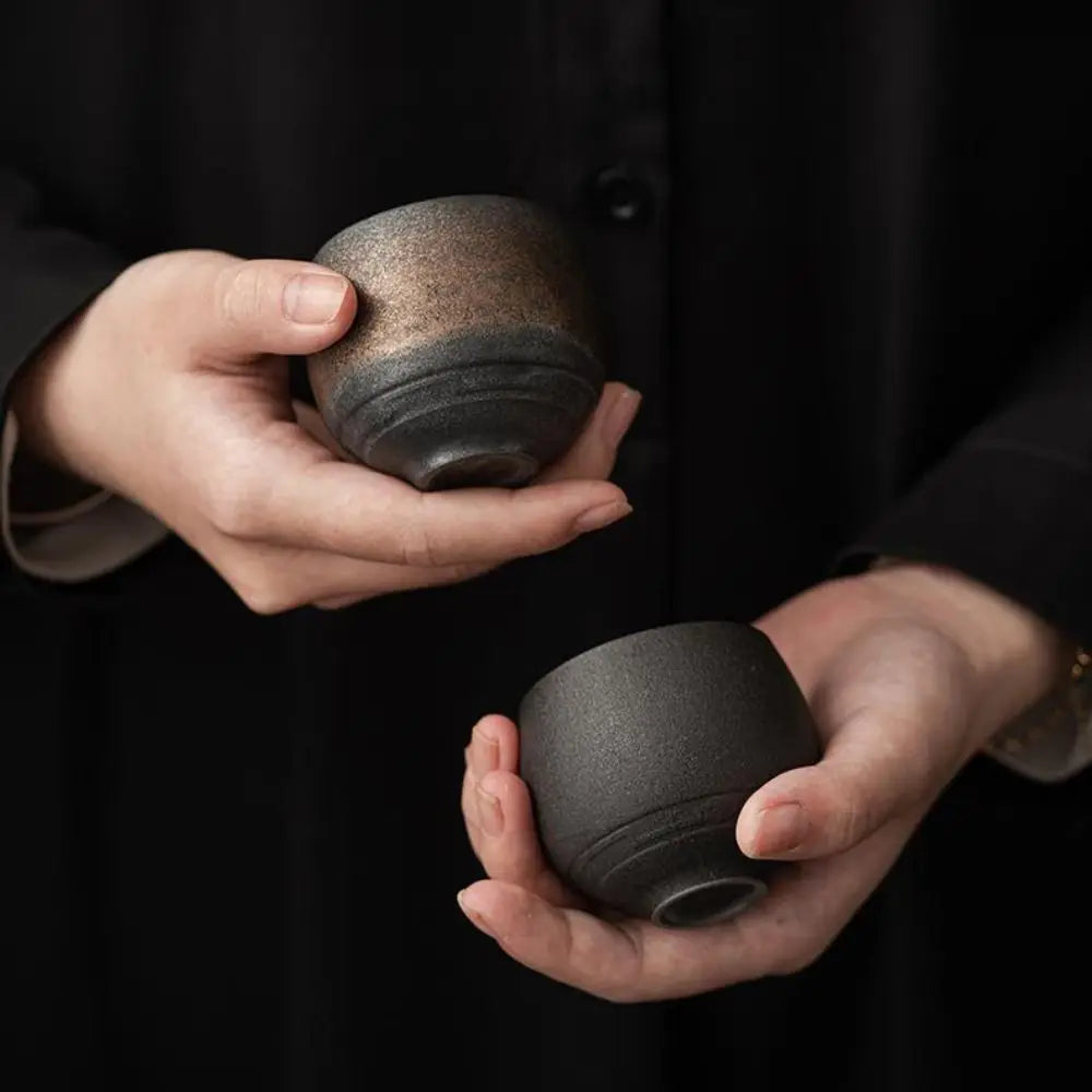 Tasse à Thé Grès Japonais Style Ancien 80ml, Fabrication Artisanale – | Studio Nichijo Paris