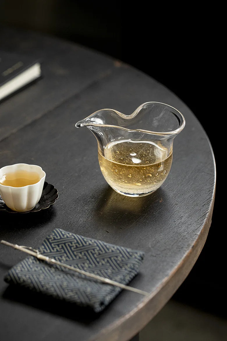 Tasse Thé Verre Cristal Fleur Japonais — Fabrication Artisanale – | Studio Nichijo Paris