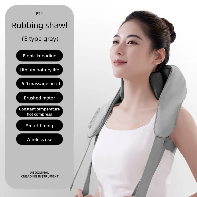Masseur Shiatsu Cou Épaules - Chauffant Pétrissage – Gris | Studio Nichijo Paris