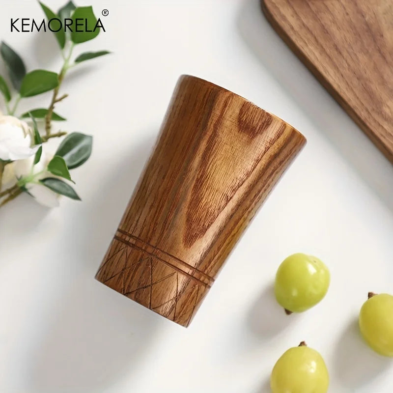 Tasse en Bois Naturel Sculptée à la Main — Style Japonais Wabi-Sabi, 250 ml – | Studio Nichijo Paris