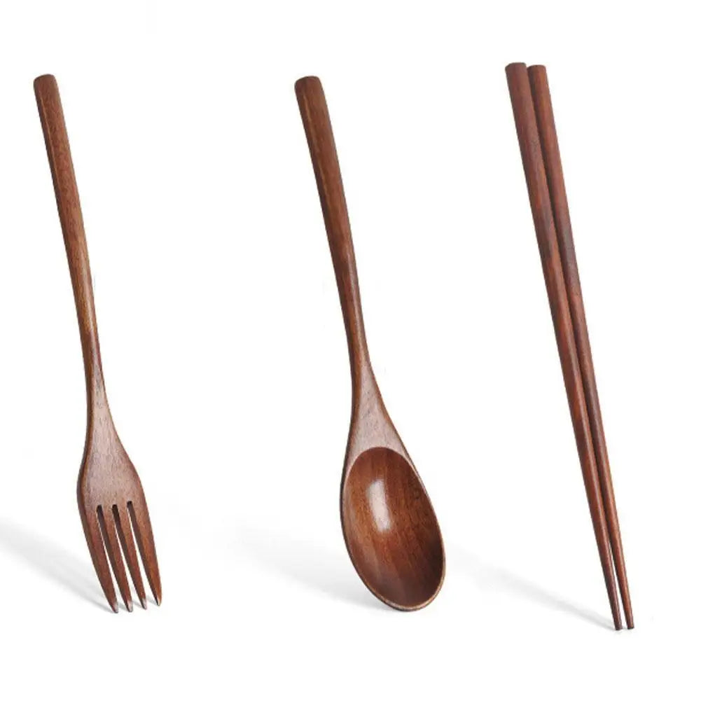 Set Couverts Bois Phoebe Baguettes Cuillère Fourchette Fait Main — Fabrication Artisanale – | Studio Nichijo Paris