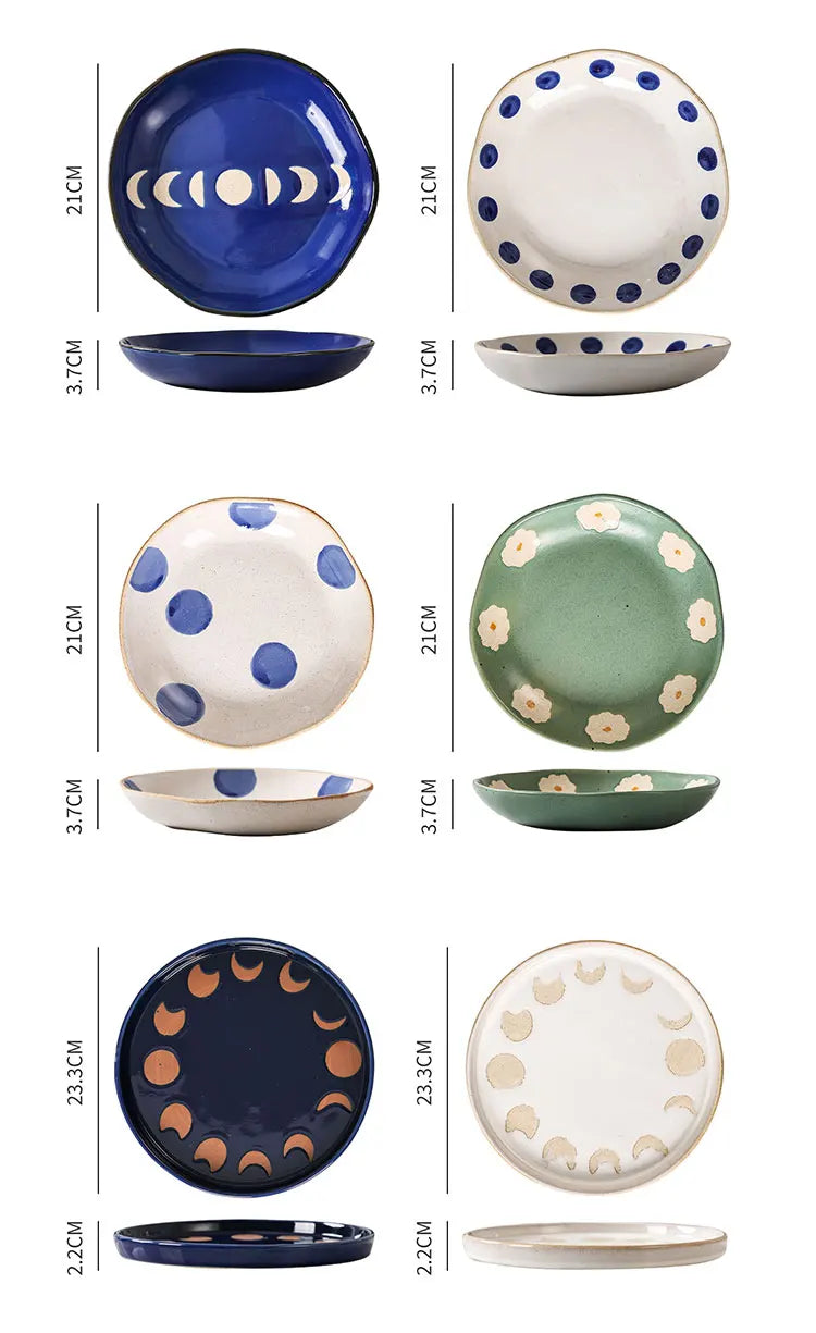 Assiette Céramique Peinte à la Main, Fabrication Artisanale – | Studio Nichijo Paris