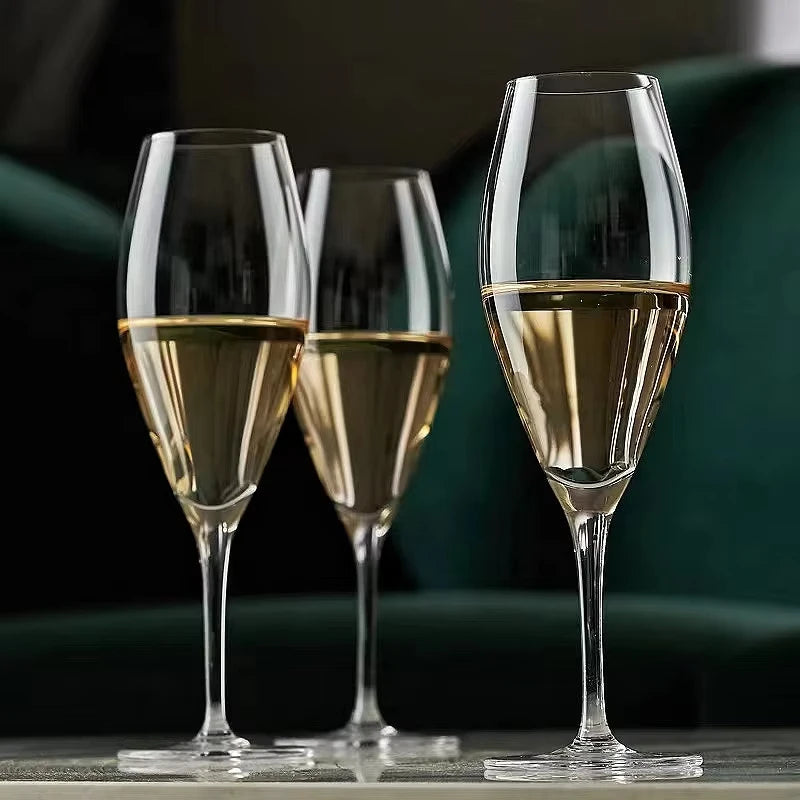 Verre Vin Rouge Cristal Japonais Pied Bas Flûte Champagne 200 ml — Fabrication Artisanale – | Studio Nichijo Paris