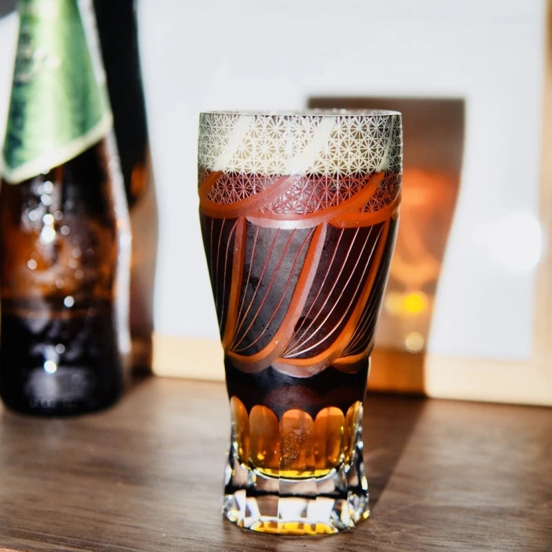 Verre Cristal Japonais Grande Valeur Bière Artisanale — Fabrication Artisanale – | Studio Nichijo Paris
