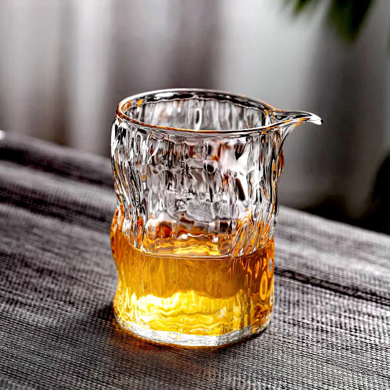 Pichet à Thé Verre Marteau Arbre 350 ml Cha Hai Séparateur — Fabrication Artisanale – | Studio Nichijo Paris