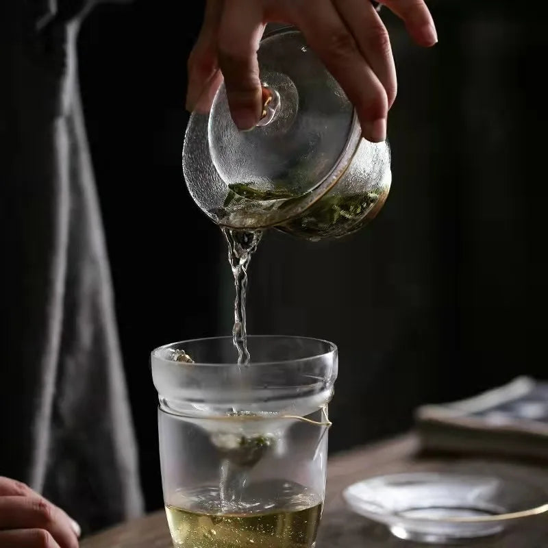 Gaiwan Verre Japonais Résistant à la Chaleur – Fabrication Artisanale – | Studio Nichijo Paris