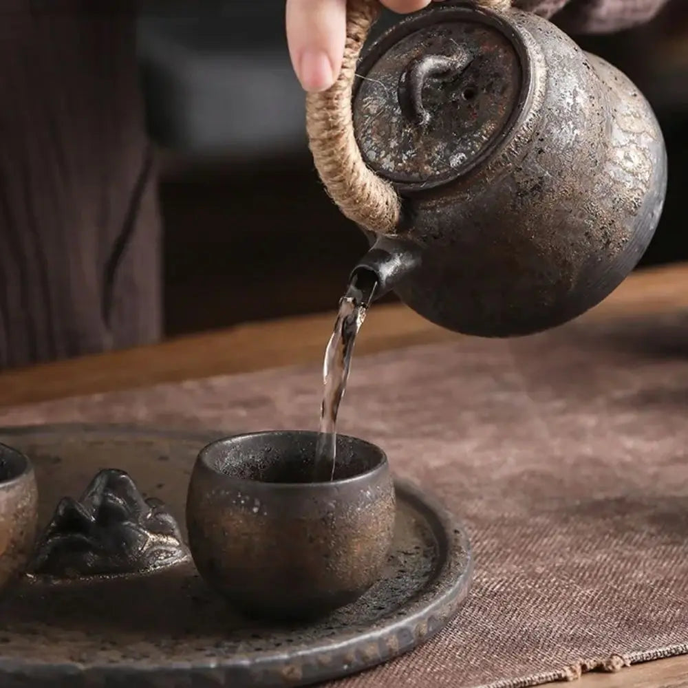 Tasse à Thé Grès Japonais Style Ancien 80ml, Fabrication Artisanale – | Studio Nichijo Paris