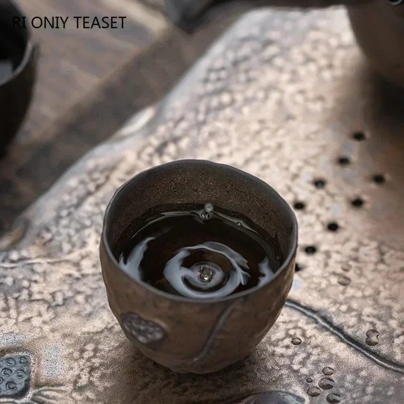 Tasse à Thé Dorée Céramique – Fabrication Artisanale – | Studio Nichijo Paris