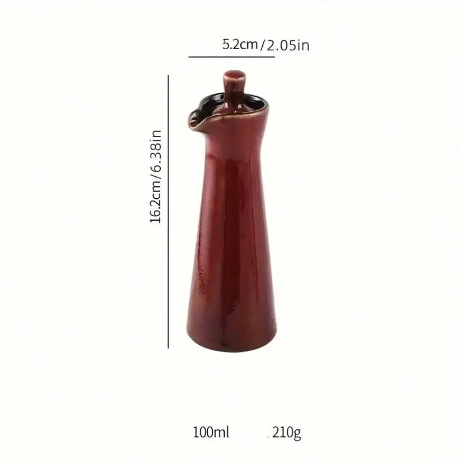 Huilier en céramique — Fabrication Artisanale – Rouge | Studio Nichijo Paris