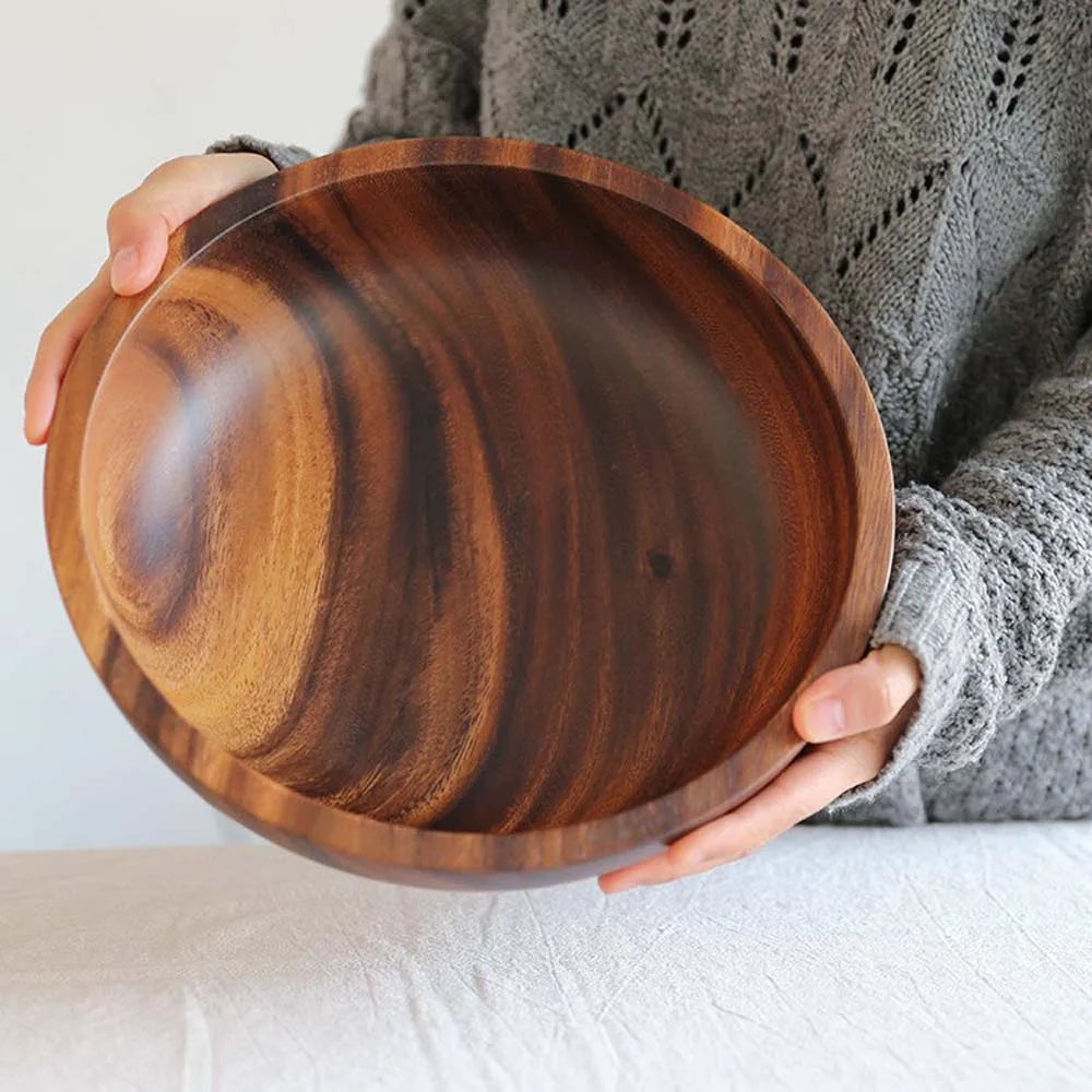 Bol en Bois d’Acacia – Salade, Soupe & Ramen – Fabrication Artisanale – | Studio Nichijo Paris