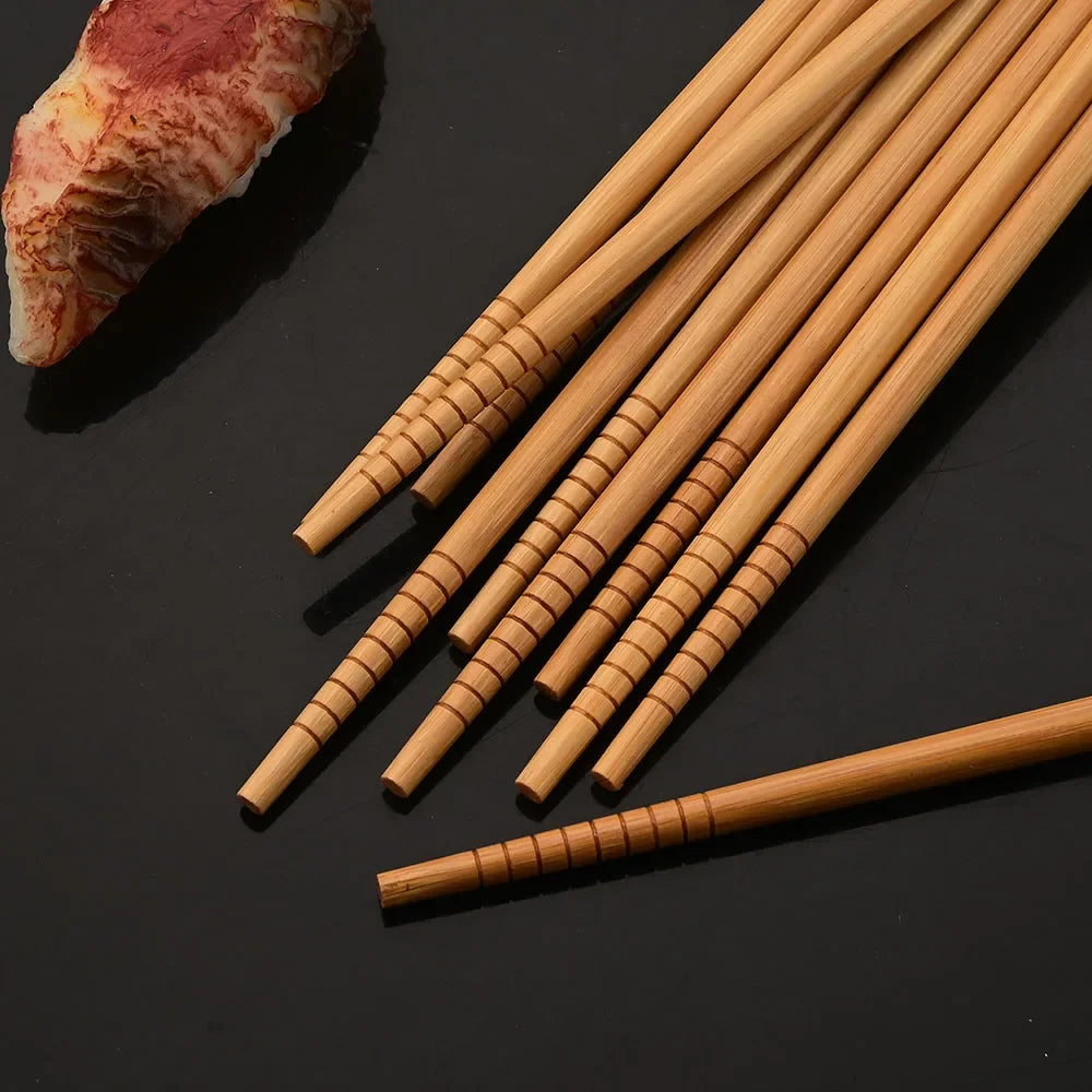 Baguettes en bois de bambou faites à la main, 5 paires, réutilisables, naturelles, japonaises, sushi, nourriture, chat, fleur, multi-documents – | Studio Nichijo Paris