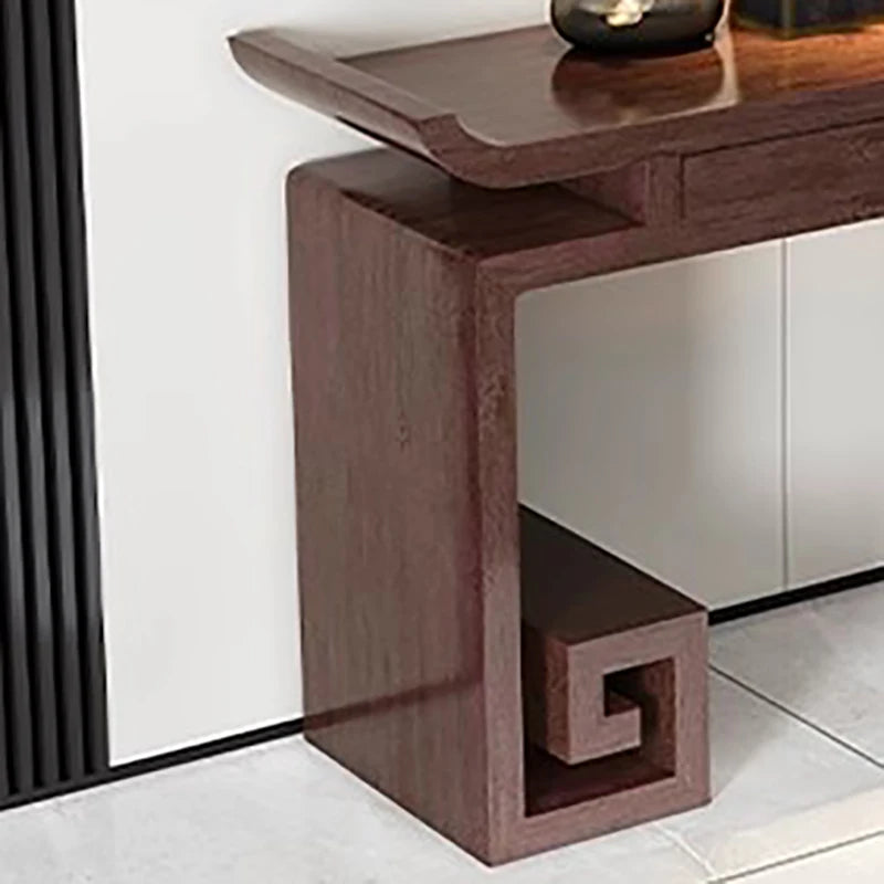 Table Console Wabi-Sabi Rustique – Design Minimaliste Glamour pour Couloir – | Studio Nichijo Paris