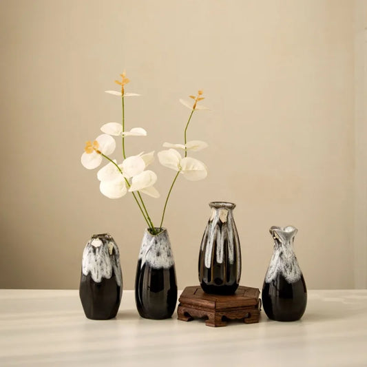 Vase Céramique Émaillé – Décoration Ikebana – Fabrication Artisanale – | Studio Nichijo Paris